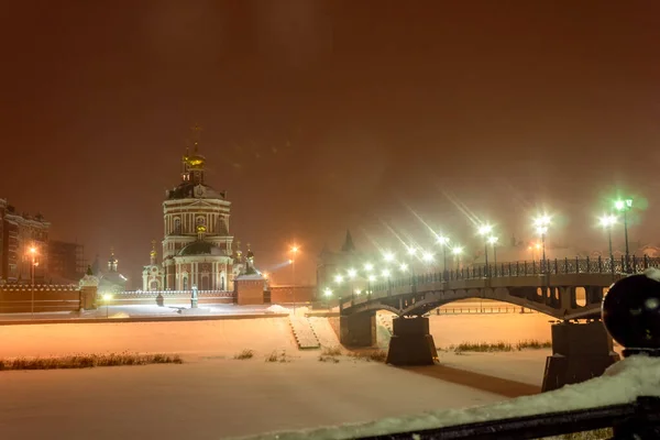 Russia Yoshkar Ola Night View Light Promenade — 스톡 사진