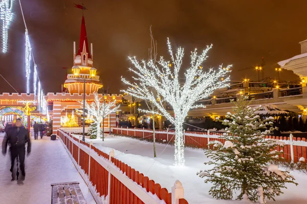 Kazan Republic Tatarstan Russia New Year Walking Street — Stock Photo, Image