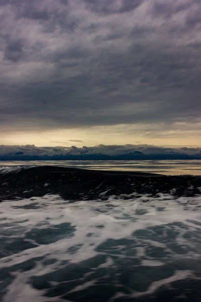 Море Время Шторма Волна Бушует Океане Морская Пена — стоковое фото