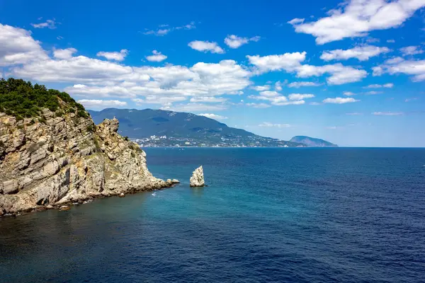 Crimea Yalta Vista Mar Acantilados Turismo Crimea Foto Verano Paisaje —  Fotos de Stock