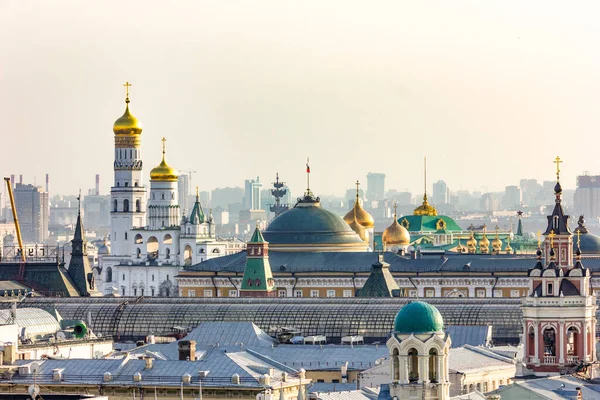Rusya Moskova Kremlin Katedrallerin Çatısından Bak — Stok fotoğraf