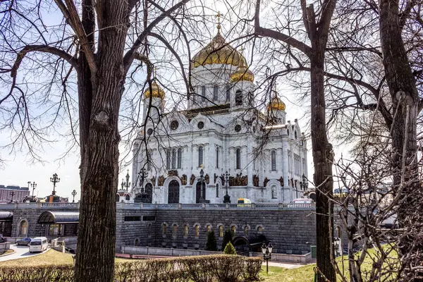 Rusko Moskva Hlavní Ruská Církev Katedrála Krista Spasitele Odpoledních Hodinách — Stock fotografie