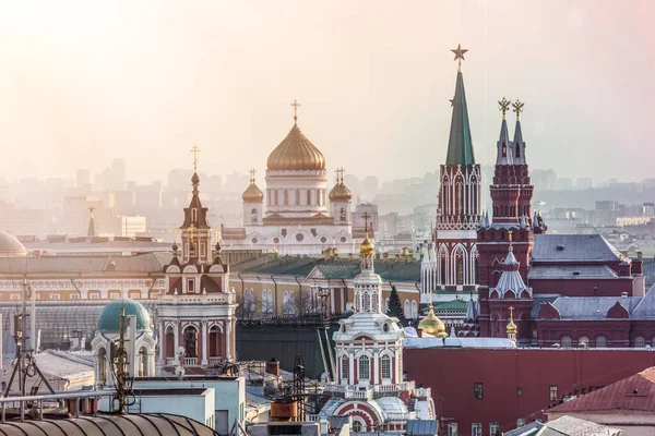 Rusya Moskova 2017 Kremlin Çatısı Katedrallerin Manzarası Rusya Nın Ana — Stok fotoğraf