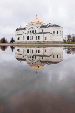 BELARUS BREST ŞEHRİ 2 Ocak 2019. St. Nicholas Garrison Katedrali