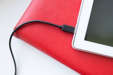 Yakın çekim Usb şarj veya veri kablosu tanıttığım