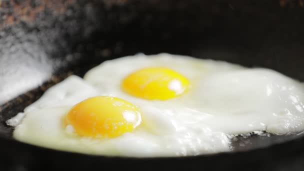 Faire frire les œufs de poulet dans une poêle, préparer l'omelette 