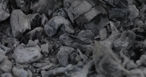 Brûlage au charbon de bois chaud - Fin des travaux — Video