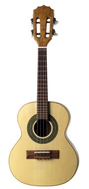 beyaz arkaplanda izole edilmiş akustik gitar