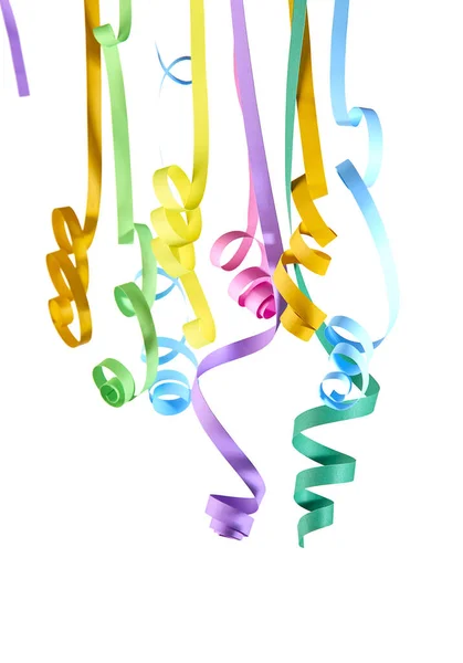 白色背景上的喜庆彩色纸屑 — 图库照片