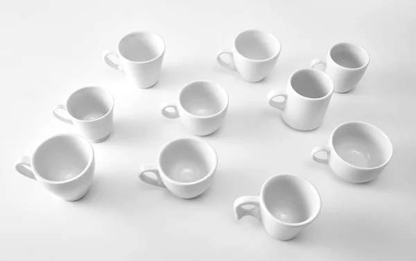 Cups White Background — Stock Photo, Image