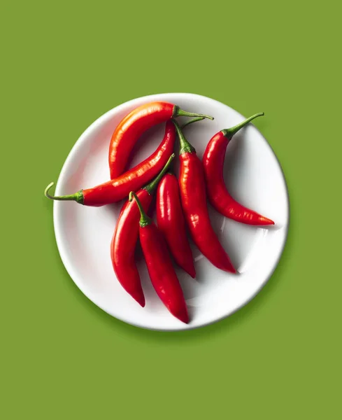Dish Med Röd Paprika — Stockfoto