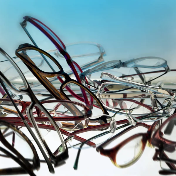 Eyeglass frames, close-up view