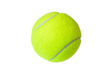 Beyaz arka plan üzerinde izole tenis topu. Marco, yakın çekim.