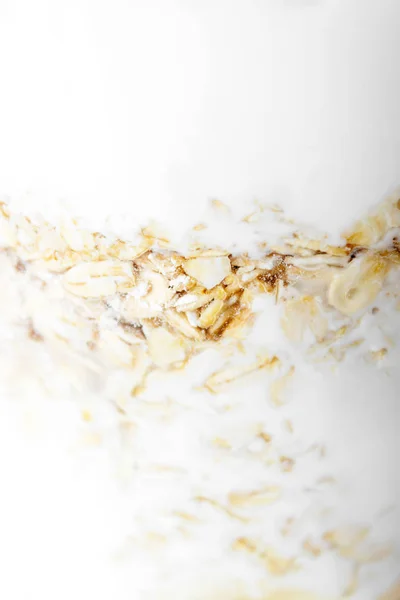 Joghurt Und Haferflocken Gesunde Ernährung Dessert Makroernährung — Stockfoto