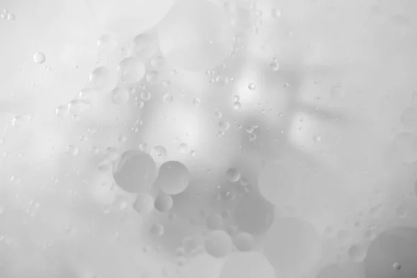 Close-up macro bolhas textura gel. Branco abstrato científico de — Fotografia de Stock