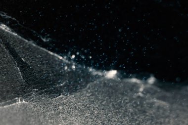 Seçici odaklı kozmik ve toz soyut arka plan. Yaratıcılık Kış Arkaplanı