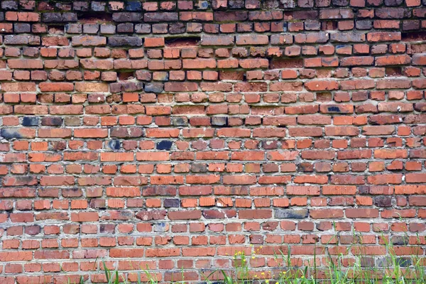 Fundo, parede de tijolo, casa de pedra — Fotografia de Stock