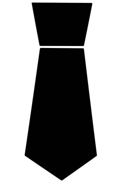 Siyah kravat, iş sitesi ikonu. Web için simge.