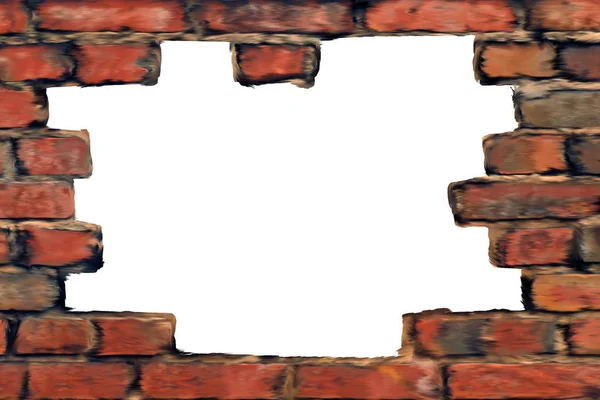 Hintergrund Steinmauer Steinstruktur Aquarell Bemalte Ziegel Primitive Steinzeichnung Inschriftenkasten Mit — Stockfoto