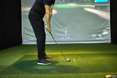 golf simulator clipart