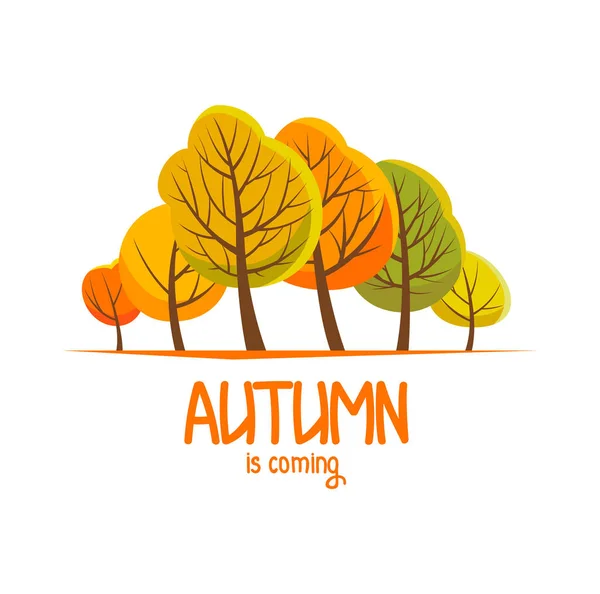 Sonbahar broşür tasarım için. Düz illüstrasyon.