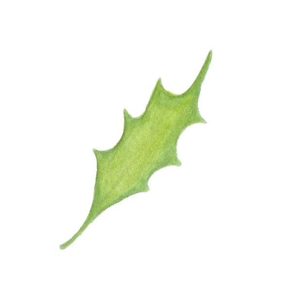 Watercolor autumn leaf isolated on white background — Stock Photo, Image