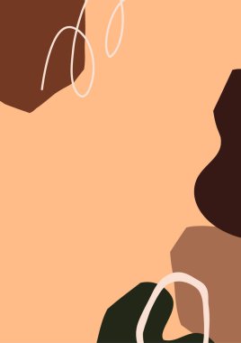 Soyut modern sanat minimal arkaplan poster resim baskısı