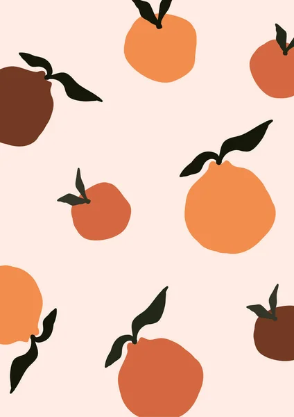 Absztrakt modern narancs gyümölcs fény háttér — Stock Vector