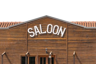 Salon bar üst üzerinde beyaz izole.