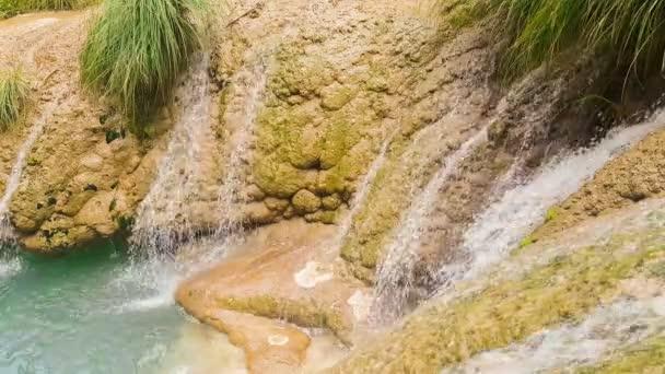 Cachoeiras famosas Polilimnio na Grécia . — Vídeo de Stock