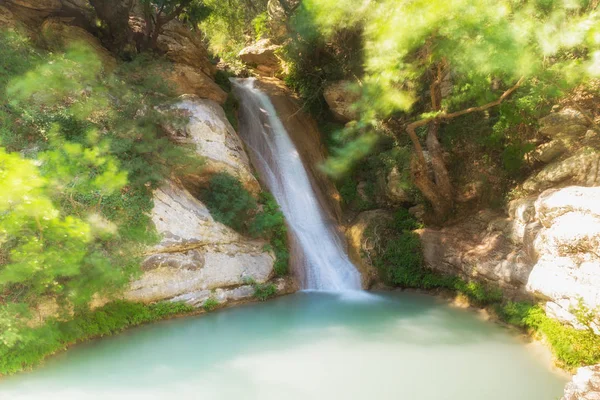 Neda  in Greece. A  famous and beautiful waterfall. — Stock Photo, Image