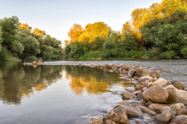 Alfeios Nehri Peloponnese Yunanistan. Güzel bir manzara.