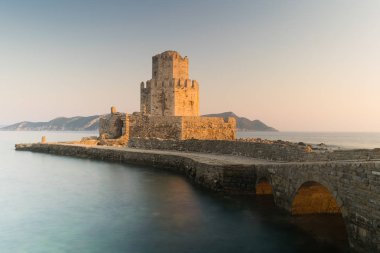 Methoni, Yunanistan 9 Ağustos 2017. Methoni kale Yunanistan Peloponnese. 
