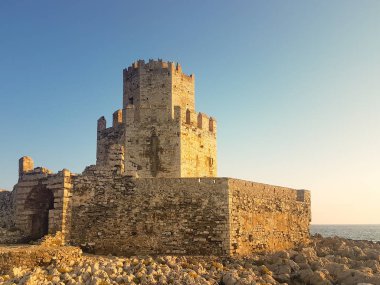 Methoni, Yunanistan 9 Ağustos 2017. Kale Methoni, Yunanistan Peloponnese.