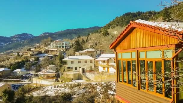 Peloponnese Greece January 2018 Middle Trikala Pelopponese Greece Panoramic View — Stock Video