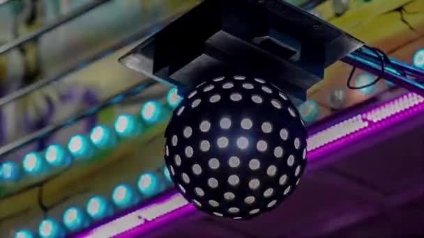 Old Retro Disco Ball Party — Stock Video