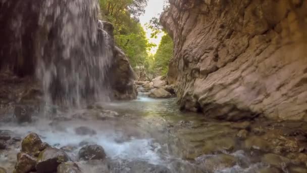 Neda Vodopády Peloponés Řecku — Stock video