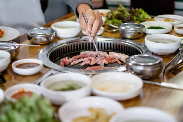 Korean Grilled Pork and Beef BBQ — Stock Photo, Image