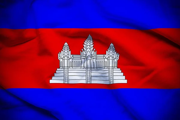 Fondo de la bandera de Camboya —  Fotos de Stock