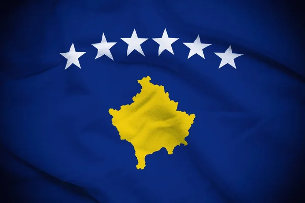 Fondo de la bandera de Kosovo — Foto de Stock