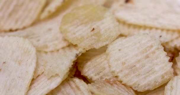 Potato Chips, Rotating Macro Shot — Stock Video