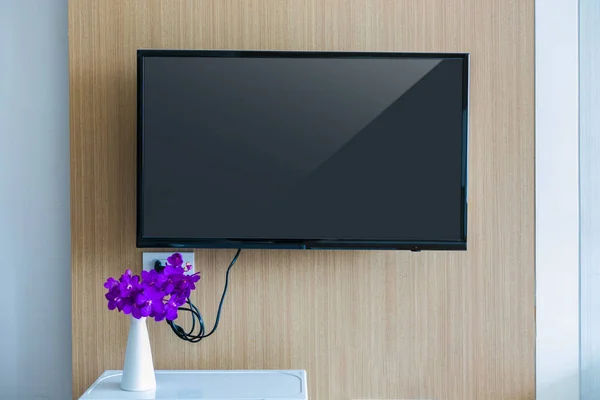 Svart Led tv TV-skärmen mockup. — Stockfoto