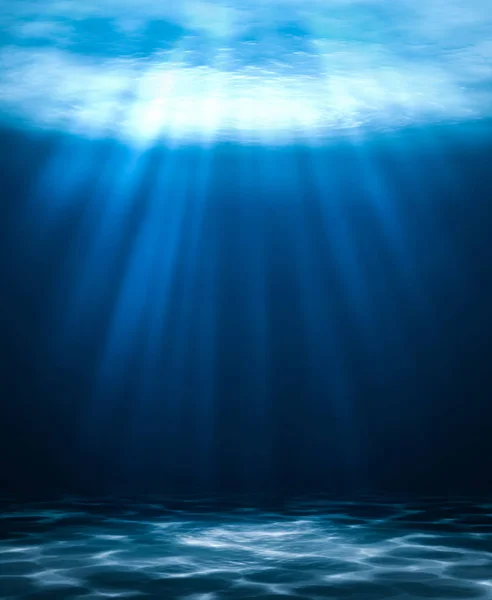 Blue deep water abstract natural background. — Stock Photo, Image