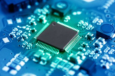 Elektronik devre kartını kapat. teknoloji biçimi kavramı.