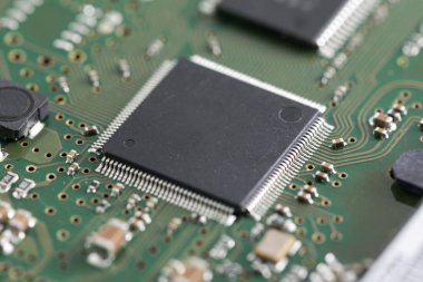 Elektronik devre kartını kapat. teknoloji biçimi kavramı.