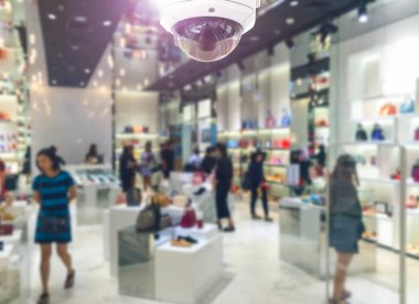 Cctv güvenlik kamera mağaza alışveriş üzerinde.
