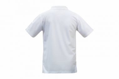 Beyaz T-shirt izole beyaz arka plan geri. kırpma pat ile