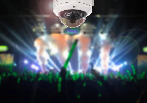 CCTV Security concert entertainment on blurry background. — Stock Photo, Image