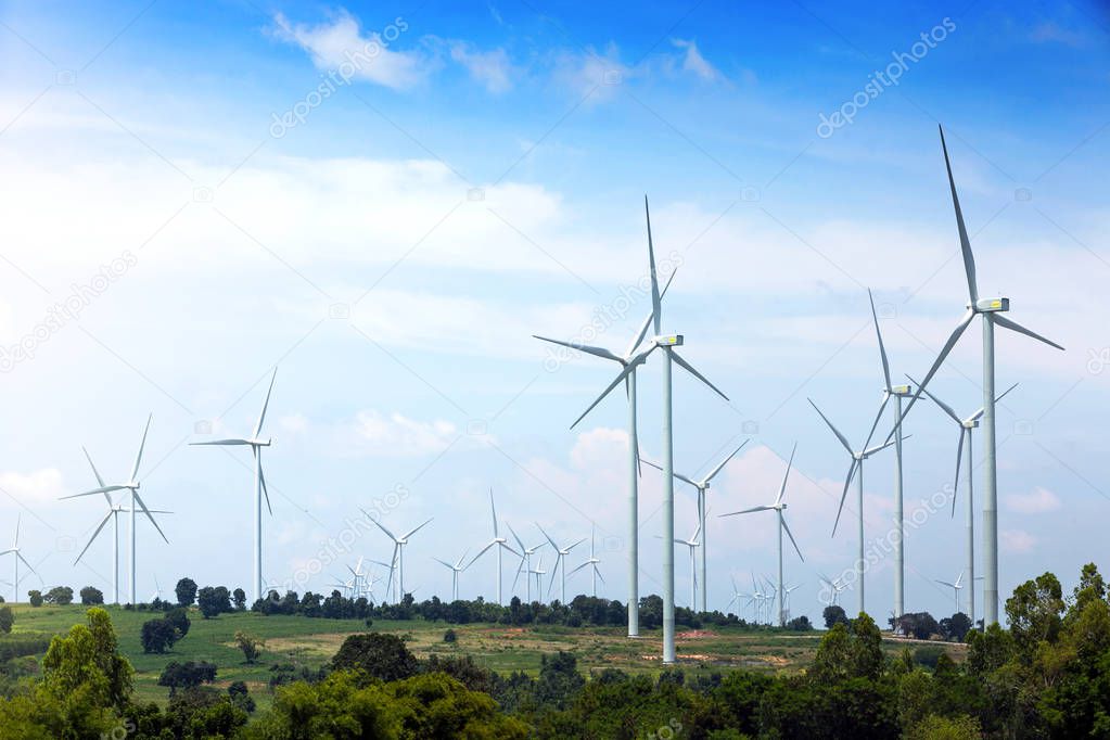 Eco power, Wind Turbine on a Wind Farm.