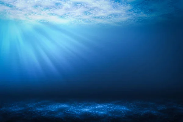 Sunbeam Abstract underwater backgrounds in the sea. — Stock Photo, Image